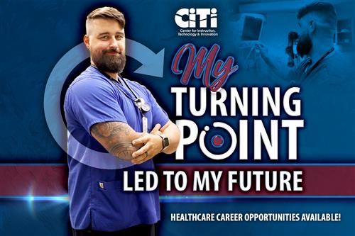 Male Nurse image with My Turning Point led to my future text